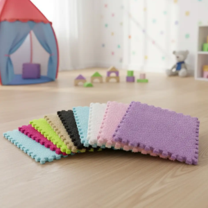 Alfombra Shaggy Piso Felpudo Dormitorio Encastrable Pack X10 ASIA17